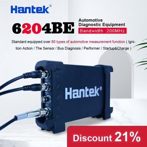 Hantek 6204BE 200MHz Automotive oscilloscope 4 Channels 1Gsa/s Portable USB PC Handheld Digital Osciloscopio Diagnostic-tool