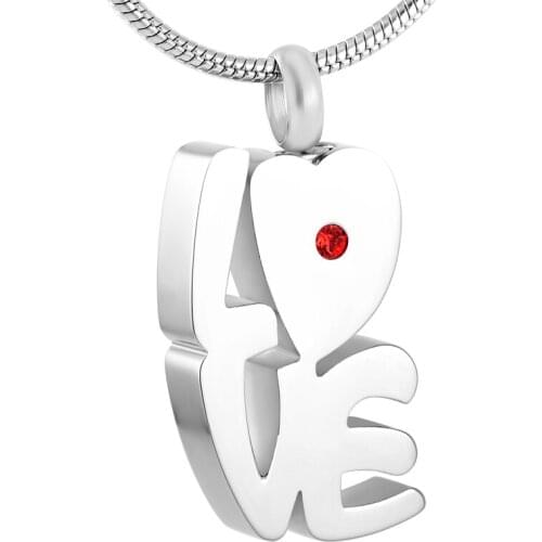 IJD9254 LOVE Heart Cremation Pendant Necklace For Women Stainless Steel Memoria Urn Jewelry Ashes Holder Keepsake Jewellery