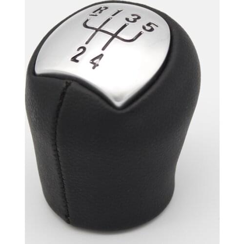 Pu Leather 5 Speed Manual Gear Shift Knob Lever Stick Pen Head for Renault Kangoo Clio 2006 2007 2008 Car Styling Accessories