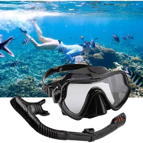 Premium Snorkel Set Adult With Mouthpieces Snorkel Anti-Fog Diving Mask Snorkel Full Dry Tube Underwater Swim Equipment