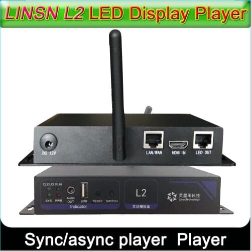 LINSN L2 Sync/Asynchronous Player,WiFi/LAN/USB method Full color LED display sender