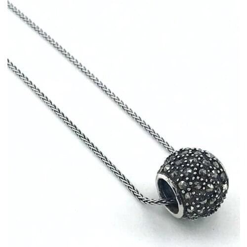 Marcasite Tamtur Ball Silver Necklace