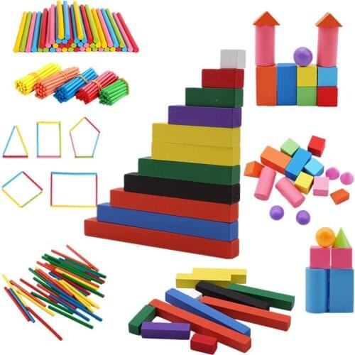 Montessori Materials Wooden Math Toys 1-10cm Number Sticks Colorful Ascending Count Stick Preschool Education Christmas