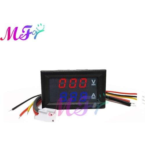 Mini Digital Voltmeter Ammeter DC 100V 50A 100A Panel Amp Volt Voltage Current Meter Tester Detector Dual LED Display Auto Car