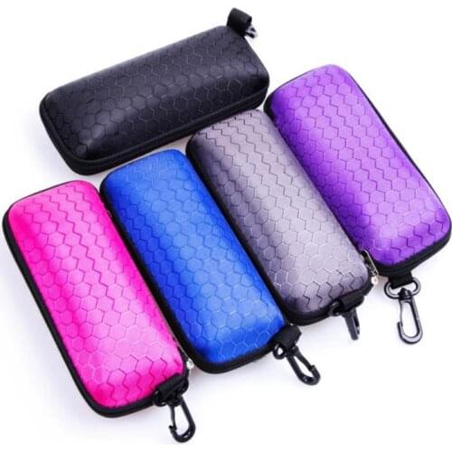 Rectangle Zipper Sunglasses Reading Glasses Carry Hard Eye Glasses Case Eyewear Protector Box