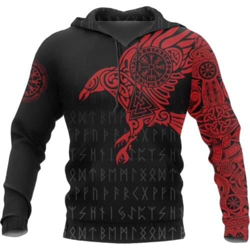 Viking Odin Tattoo 3D Printed Men hoodies Harajuku Fashion Hooded Sweatshirt Autumn/Winter Unisex Streetwear oversize Pullover