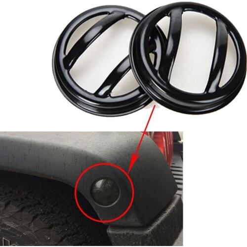Exterior Wheel Side Turning Lamp Cover Trim Anti-collision Light Guard Hood Car-Styling For Jeep Wrangler 2007-16 Car Accessory