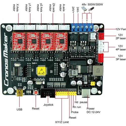 CNC GRBL 4 Four Axis Offline Offline Controller Board CNC Controller For 3018 Pro Engraving Machine Carving Milling Machine