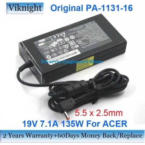 Original 19V 7.1A 135W Power Supply Adapter for ACER Charger Slim PA-1131-05 PA-1131-07 PA-1131-08 PA3290U-2ACA PA-1131-16