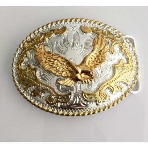 Oval Lace Eagle Western belt buckle