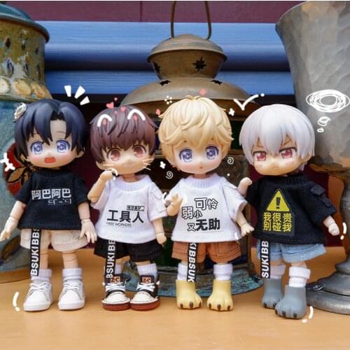 HOUZIWA OB11 Doll Shirt 1/12 BJD Doll Clothes Shorts Doll Trousers For Doll OB11