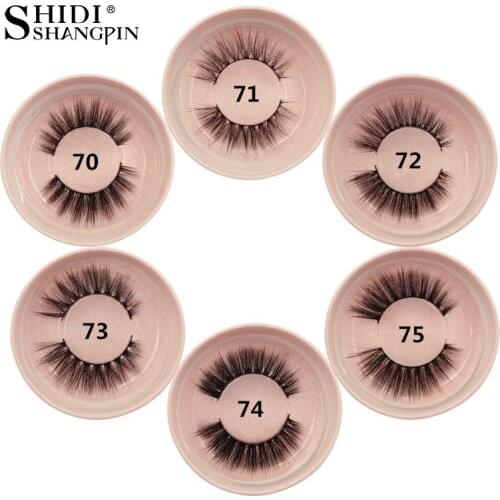 SHIDISHANGPIN 1 Pair 3d Mink Eyelashes Natural Long 3d Mink Lashes Hand Made False Eye Lashes 1 Box Makeup Tool Gift Lash
