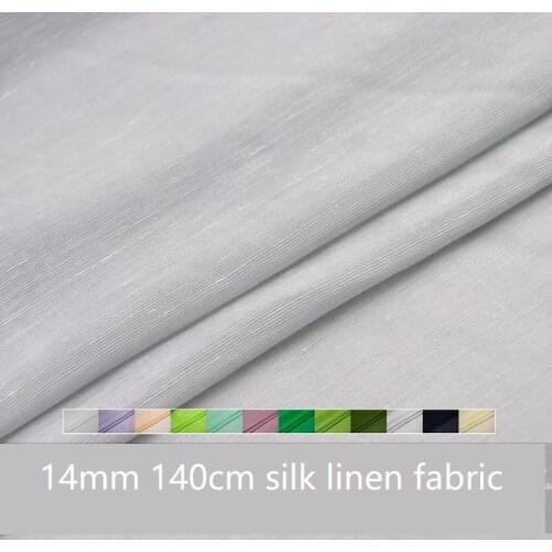 Wide silk linen cloth pure color really filar silk linen mulberry silk blended linen update to 16 colors