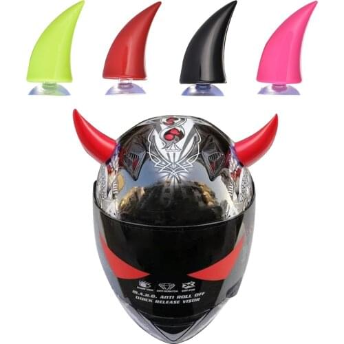 1PCS Car Motorcycle Helmet Devil Horn Motocross Full Face Off Road Helmet Decoration Car Accessorie Headwear Sucker Auto Styling