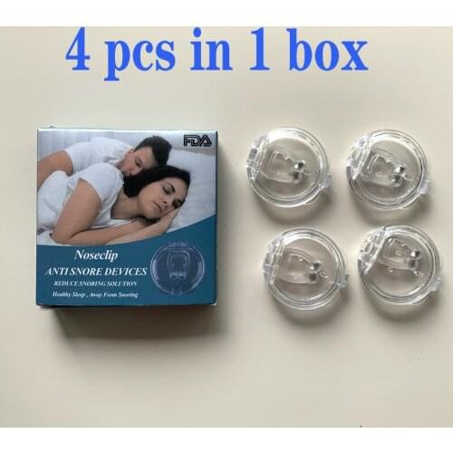 Silicone Magnetic Anti Snore Stop Snoring Nose Clip Sleep Tray Sleeping Aid Apnea Guard Night Device with Case