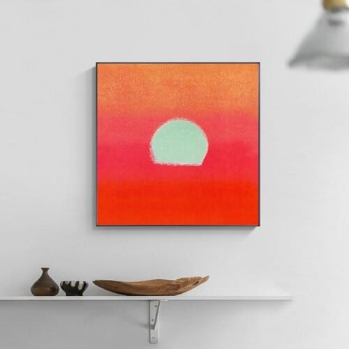 Modern Colorful Abstract Sunrise Sunset Poster Nordic Wall Art Print Canvas Painting Decoration Pictures For Living Room Bedroom
