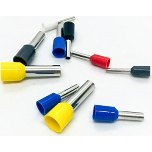 5 colors VE16-12 12 mm Cold Pressing Female Pin Tubular Splice Terminal Plug Crimp Wire Cable Electric Sertir Wire Adapter