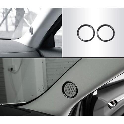 ABS Carbon Fibre For Mazda CX-5 2017 2018 2019 2020 Accessories Auto A-Pillar Speaker Horn Ring Cover Trim Car Styling 2Pcs