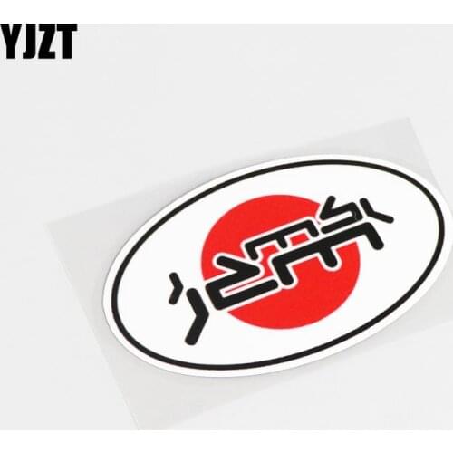 YJZT 10.8CM*6.7CM Cartoon Fun JDM Japan Flag Motorcycle Car-styling Car Sticker Decal PVC 13-0299