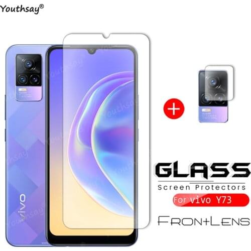 For VIVO Y73 Glass Tempered Glass For VIVO Y73 Glass Transparent Screen Protector Camera Film for VIVO Y73 5G