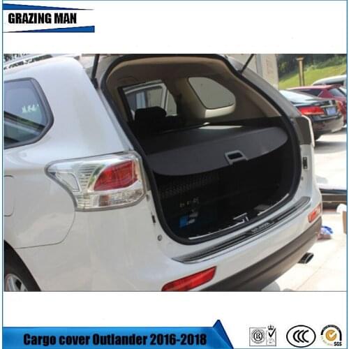 For Outlander 2013.2014.2015 Rear Trunk Security Shield Cargo Cover High Qualit Auto Accessories Black Beige
