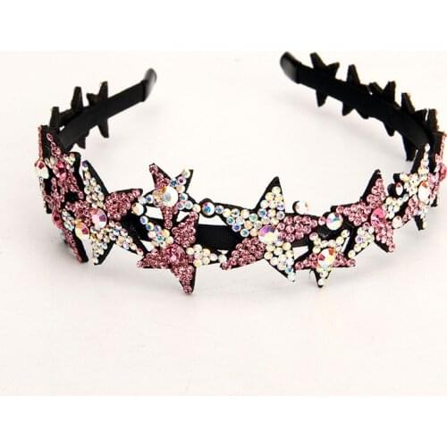 Korean Style Elegant Sweet Star Headband Girl New Simple Rhinestone Headband Hair Band for Women Fashion Hair Accessories