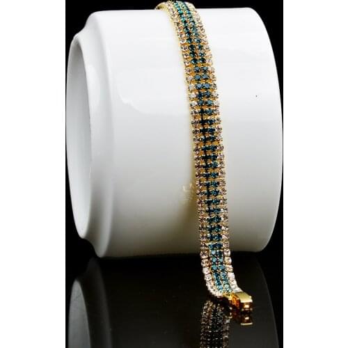 Vintage 14K Gold Color Sapphire Bracelets for Women Genuine 925 Sterling Silver Topaz Gemstone Pulseira Feminina Jewelry Girls