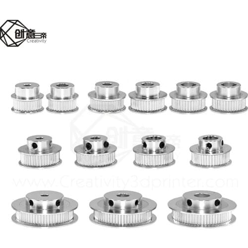 10pcs GT2 Timing Pulley 30 36 40 60 Tooth Wheel Bore 5mm 8mm Aluminum Wheels Gear Part for Width 6mm
