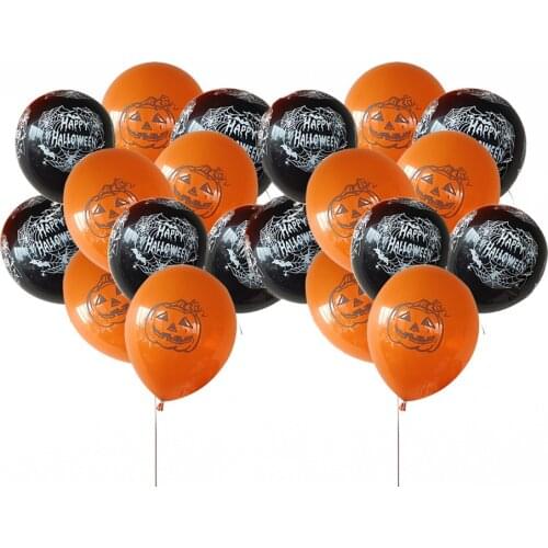 100Pcs/lot Halloween Balloons Latex Balloons Horrifying Halloween Decoration Spider Pumpkin Party Decor Kids Inflatable Toys