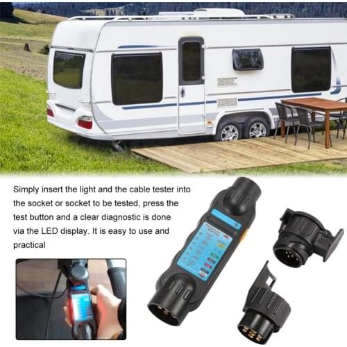 12V Truck Trailer RV Connector Tester 7-pin Plug Socket Converter Trailer Tester 13P To 7P 7P To 13P Car Accessories