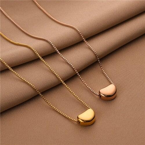 2021 New Designer Korea Titanium Steel Vintage Acacia Beans Pendant Choker Necklace For Women Charm Jewelry Party Girl Kawaii