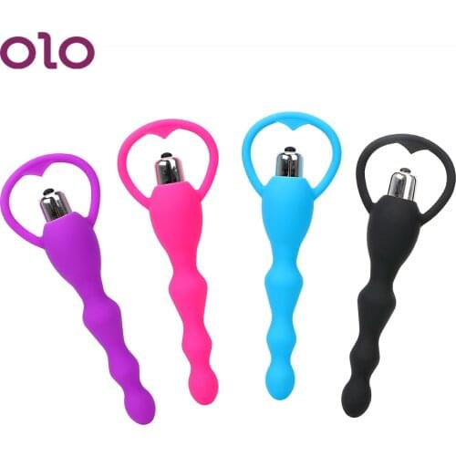 OLO Anal Beads Vibrator Sex Toys for Women Anal Plug Prostate Massage Sex Products Butt Plug Silicone