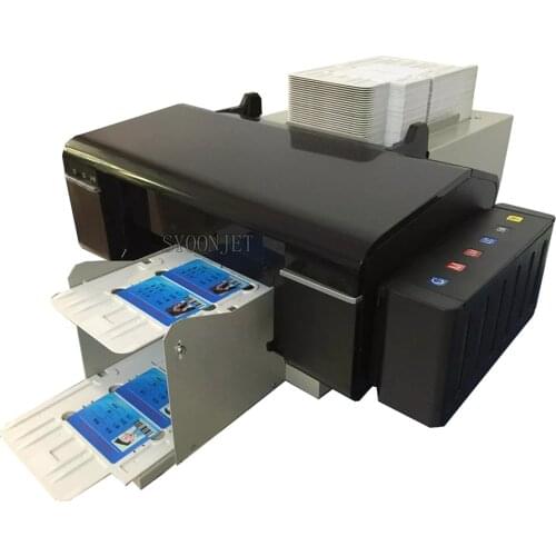 Automatic PVC id cards inkjet printer with 52 trays for Epson L800 printer for id card CD-DVD printing machine