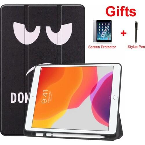 For iPad 7th Gen 10.2" Case 2019 With Pencil Holder Stand Cover For iPad Air 3 Pro 10.5 inch Case Auto Sleep Wake Funda Capa