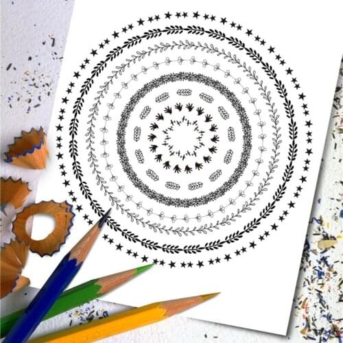 R7RC Flower Circle Silicone Clear Seal Stamp DIY Scrapbooking Embossing Photo Album Decorative Paper Card Craft
