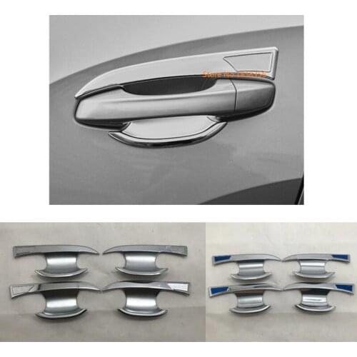 For Volkswagen VW T-ROC TROC 2017 2018 2019 2020 Car Detector Trim ABS Chrome External Sticker Lamp Frame Door Bowl*Luxury* 4pcs