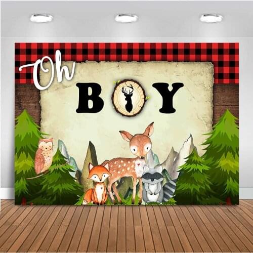 Safari Jungle Party Backdrop for Photography Newborn Bay Background for Photo Booth Studio Children Theme Party Decoration Prop