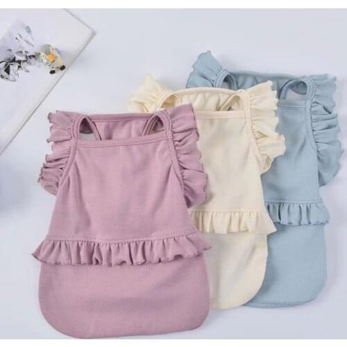 Cotton Dog Shirt Cat Chihuahua Puppy Pajama Small Dog Costume Yorkshire maltese Doggie Clothing Poodle Pomeranian T-shirt Outfit