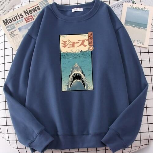 Ukiyoe Japanese Culture Printing Hoodies Women Vintage Fit Hoodie Autumn Casual Oversize Hoody Simple fur-liner Sportswears Men