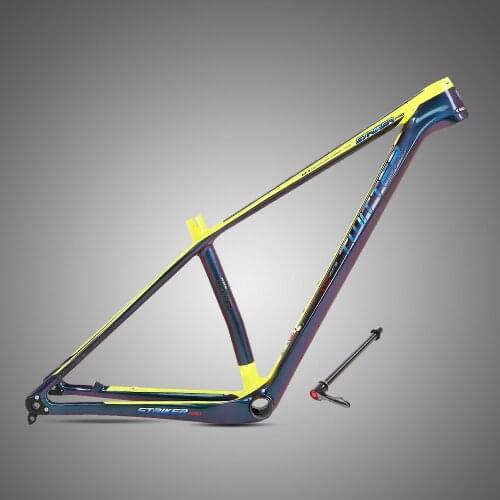 Thru axle Changing color design 29" carbon mtb frame +shaft lever