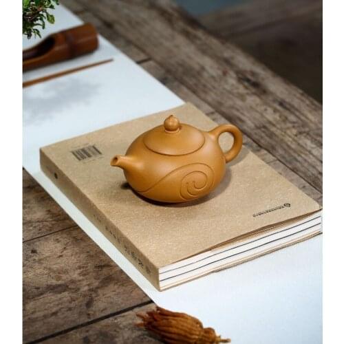 China Teapot Ceramic Kettle For Tea Puer Oolong Tea Set Handmade Carving