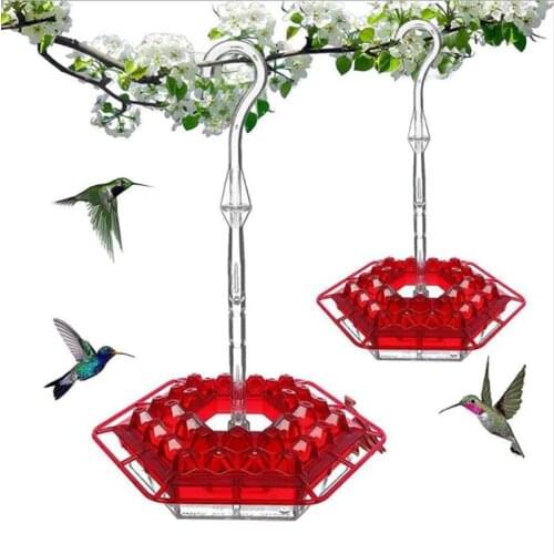 Hummingbird Feeder With Perch And Built-In Ant Moat Diamond Shape For Birds Voliere Oiseaux Extérieur Comedero Bird Feeder