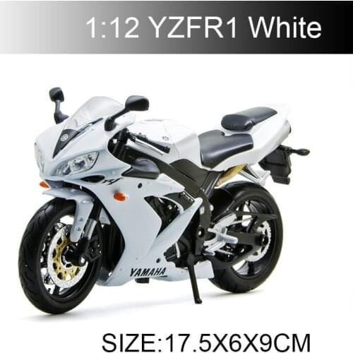 MAISTO YAMA YZFR1 White motorcycle model 1:12 scale Motorcycle Diecast Metal Bike Miniature Race Toy For Gift Collection