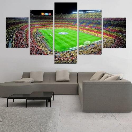 Modular Picture Artworks 5 Pieces Canvas Art Spain Fc Barcelona Painting HD Print Sports Football Posters Home Decor Wall Framed