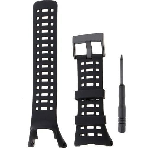 Soft Silicone Rubber Wristwatch Bands with Screwdriver For SUUNTO Ambit1 Ambit2 Ambit3 Black Replace