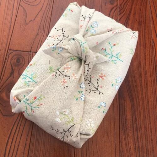 New geisha fan red crowned crane Japanese style wrapping cloth furoshiki handkerchiefs Flower traditional fabric 0217C