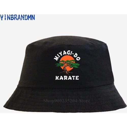Vinbrandmn Fashion Cobra Kai Bucket hat Miyagi Dojo Fishing hat Miyagi Do Bonsai Tree Karate Kid Martial Art Japan 80s Best hat