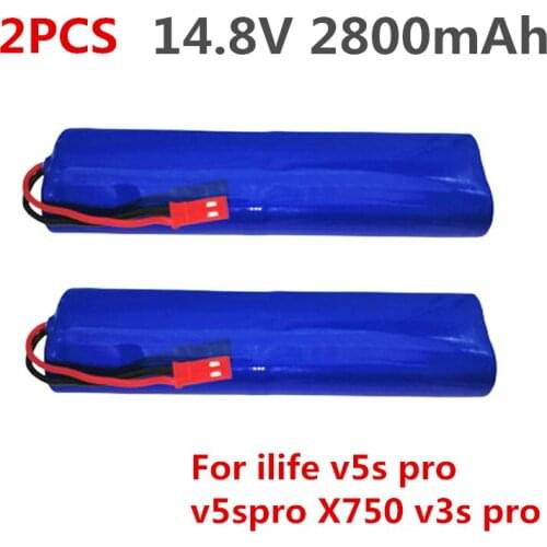 2PCS 14.8V 2800mAh Rechargeable for ILIFE Battery robotic cleaner accessories parts for ilife v5s pro v5spro X750 v3s pro