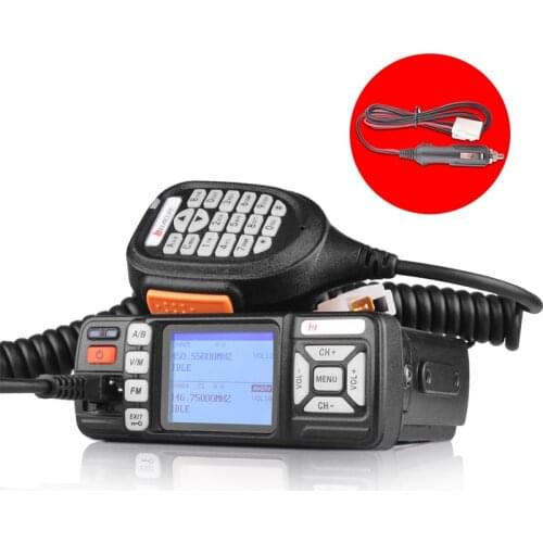 Baojie BJ-318 Mini Mobile walkie talkie 10km radio station Dual Band VHF/UHF Mobile Radio Scrambler Transceiver 10W ham radio