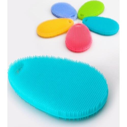 Silicone Brush Magic Dish Bowl Pot Pan Wash Cleaning Brushes Cooking Tool Cleaner Sponges Scouring Pads Kitchen Accessories